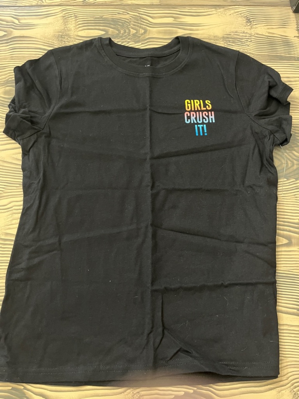 Xersion Girls Crush It! Black Graphic Tee